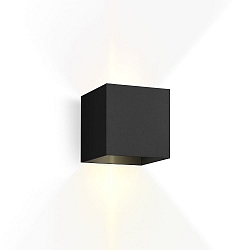 Udend�rs wall luminaire BOX 2.0 up / down, Kubusform, justerbar IP65, sort d�mpbar