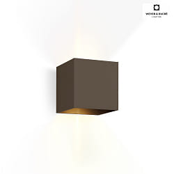 LED Outdoor Wall luminaire BOX 2.0, IP65, Up&Down, 6W 2700K 2x200lm, dimmable, bronze