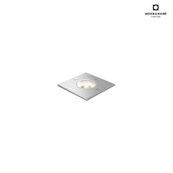 Outdoor LED HV Floor recessed spot CHART 0.9, IP67 IK08, 8W 3000K, stainless steel
