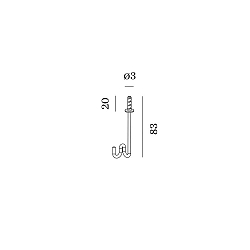 Fastg�relseskroge MULTI-BASE HOOK FOR 5MM DOVEL mekanisk, kulsort