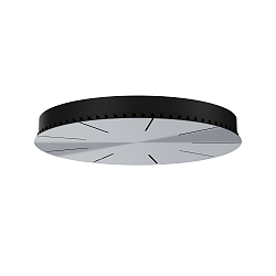 Loftsroset 9-fold, aluminium, sort