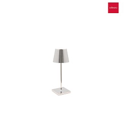table lamp POLDINA MINI IP65, chrome, glossy dimmable