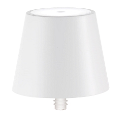 Batterilampe POLDINA STOPPER IP54, hvid mat d�mpbar