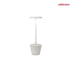 battery table lamp POLDINA REVERSO IP54, white dimmable