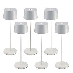 Batteri bordlampe OLIVIA TAVOLO PRO s�t med 6 IP65, hvid, lakeret d�mpbar