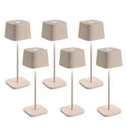 Batteri bordlampe OFELIA TAVOLO PRO s�t med 6 IP65, sandy, lakeret d�mpbar