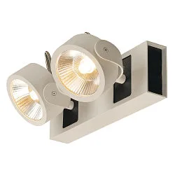 KALU LED 2 Væg- og Loftlampe, 60°, hvid/sort