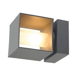 SQUARE TURN, QT14, Udendørs Væglampe, sølvgrå, max. 42W, IP44