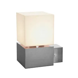 SQUARE WALL, E27, Udendørs Væglampe, alu børstet, max. 20W, IP44