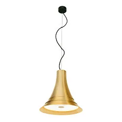 Premium LED Pendant luminaire BATO 35 PD, Ø 35cm, 21W 2500K 1300lm 100°, TRIAC dimmable, brushed brass