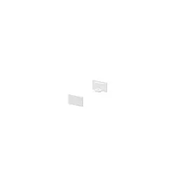 GRAZIA 10 Endcaps for GRAZIA Surface profile flat, 2 items, flat design, white