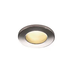 Udendørs Loftindbygningslampe DOLIX OUT, GU10, QPAR51, IP65, Ø 68mm, rund, chrom