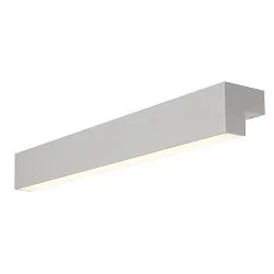 LED Væglampe / Spejllampe L-LINE 60, 10W 3000K 820lm 120°, IP44, sølv anodiseret