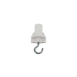 3-faset adapter med krog til S-TRACK 3-faset 230 v skinne, trafik hvid RAL 9016