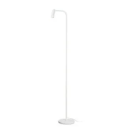 Premium LED Standerlampe KARPO FL, 6.5W 3000K 400lm, 3-trins touch-lysdæmper, hvid