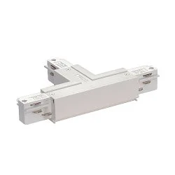 EUTRAC t-samlestykke til 3-faset 230 v skinne, jord højre, hvid