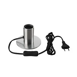 Bordlampe FITU TL, E27 maks. 10W, børstet aluminium