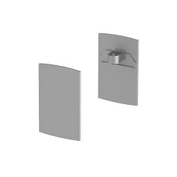 Mounting accessories for H-PROFILE, Set of 2 aluminum end caps