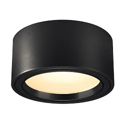LED Loftlampe LED PÅBYGNINGSSPOT 1800lm, rund, 48 LED, 3000K, sort
