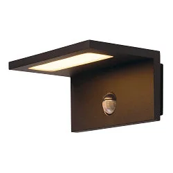 LED Udendørs Væglampe ANGOLUX S WL, IP44, 9.8W 3000K 560lm 100°, med IR sensor, antracit
