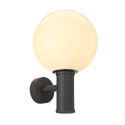 Udendørs Væglampe GLOO PURE WL, E27, IP44 IK04, skærm Ø 20cm, antracit