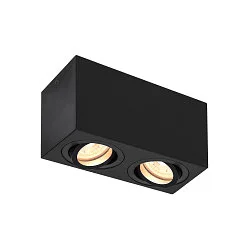 Loftlampe TRILEDO Double, GU10 QPAR51, sort