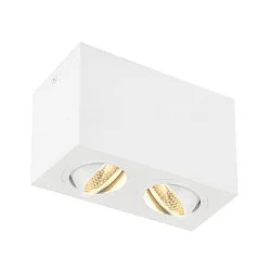 LED Loftlampe TRILEDO Double, 16W 3000K 1340lm 38°, 30° enkeltvis svinge, hvid