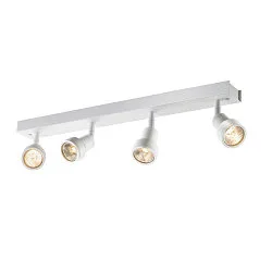 Væg- og Loftlampe PURI CW, Quad, 4x GU10 QPAR51, med dekorative ringe, hvid