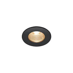 LED Outdoor Recessed Downlight PATTA-I round, IP65 IK02, 7.3W 1800-3000K 440lm, dim to warm, black