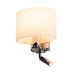 LED Wall luminaire KENKUA SPOT LED, E27, 40W, 25°, 3000K, 200lm, chrome, glass milky