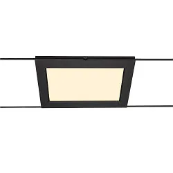 LED Wire luminaire PLYTTA rectangular for TENSEO low-voltage wire system, 9W, 2700K, 580lm, black