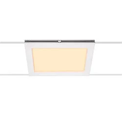 LED Wirelampe PLYTTA rectangular til TENSEO 12 Volt wiresystem, 9W, 2700K, 580lm, hvid