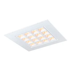 LED Loft-/Indbygningslampe LED PAVONO 620x620, 100°, UGR 16, hvid, 3000K, 3200lm