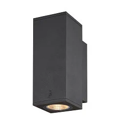 Premium-LED Udendørs Væglampe ENOLA SQUARE UP/DOWN CCT, IP65 IK02, S version, 7W 3000/4000K 570/640lm 30°, CRi>90, antracit
