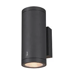 LED Outdoor Wall luminaire ENOLA ROUND UP/DOWN CCT, IP65 IK06, M-size, 19W 3000/4000K 740/840lm 38°, CRi>90, anthracite