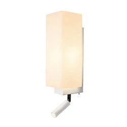 Væglampe QUADRASS SPOT Indoor, E27, med LED Spot 2W, 3000K, 200lm, hvid