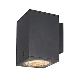 Premium-LED Udendørs Væglampe ENOLA SQUARE SINGLE CCT, IP65 IK02, L version, 35W 3000/4000K 3100/3400lm 30°, CRi>90, antracit