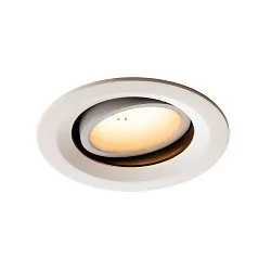 LED Loftindbygningslampe NUMINOS DL M, 3000K, IP20, drejelig / svingbar, 20°, 1600lm, UGR 20, hvid/hvid