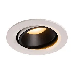 LED Ceiling recessed luminaire NUMINOS DL L, 2700K, IP20, rotatable / pivotable, 40°, 2150lm, UGR 20, white/black
