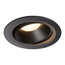 LED Loftindbygningslampe NUMINOS DL XL, 3000K, IP20, drejelig / svingbar, 20°, 3300lm, UGR 21, sort/sort