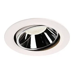 LED Ceiling recessed luminaire NUMINOS DL XL, 4000K, IP20, rotatable / pivotable, 20°, 3750lm, UGR 18, white/chrome