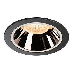 LED Loftindbygningslampe NUMINOS DL XL, 2700K, IP20, 40°, 3400lm, UGR 18, sort/chrom