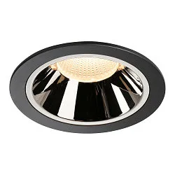 LED Loftindbygningslampe NUMINOS DL XL, 3000K, IP20, 40°, 3500lm, UGR 18, sort/chrom
