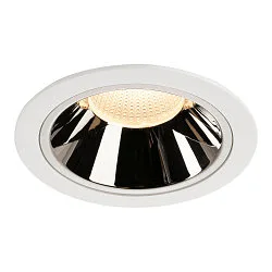 LED Ceiling recessed luminaire NUMINOS DL XL, 3000K, IP20, 20°, 3500lm, UGR 17, white/chrome