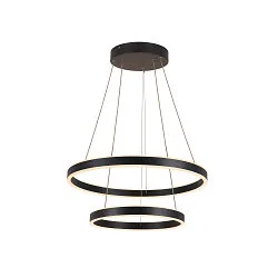 LED Pendant luminaire ONE DOUBLE PD PHASE UP/DOWN, CCT switch, 2700/3000K, 615/635lm, black