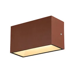 LED Outdoor Wall luminaire SITRA M WL UP/DOWN, CCT switch 3000/4000K, rust coloured