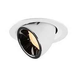 LED Ceiling recessed luminaire NUMINOS® GIMBLE M, 2700K, 40°, white/chrome