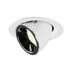 LED Loft Indbygningslampe NUMINOS® GIMBLE M, 4000K, 55°, hvid/chrom
