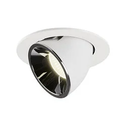 LED Ceiling recessed luminaire NUMINOS® GIMBLE L, 4000K, 55°, white/chrome