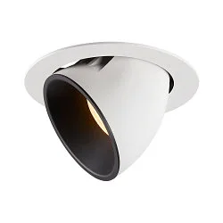 LED Ceiling recessed luminaire NUMINOS® GIMBLE XL, 3000K, 20°, white/black